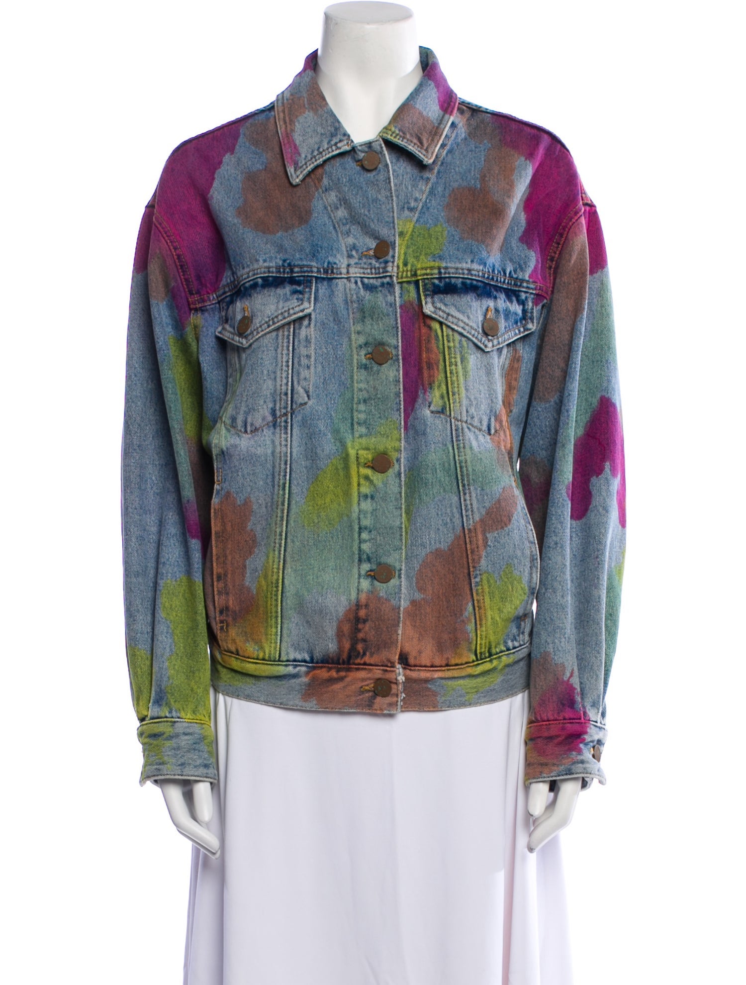 Palm Angels Printed Denim Jacket