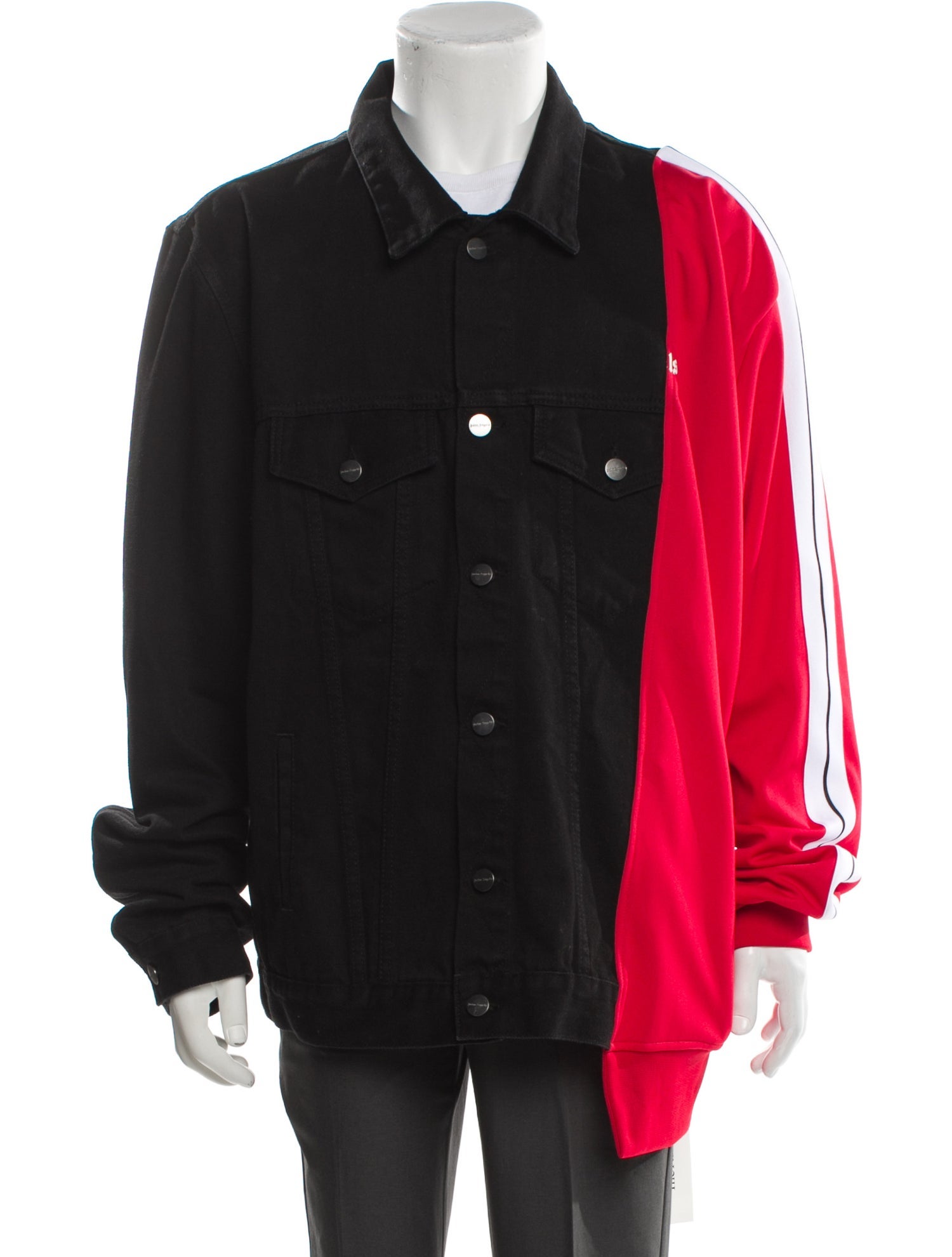 Palm Angels Colorblock Pattern Trucker Jacket