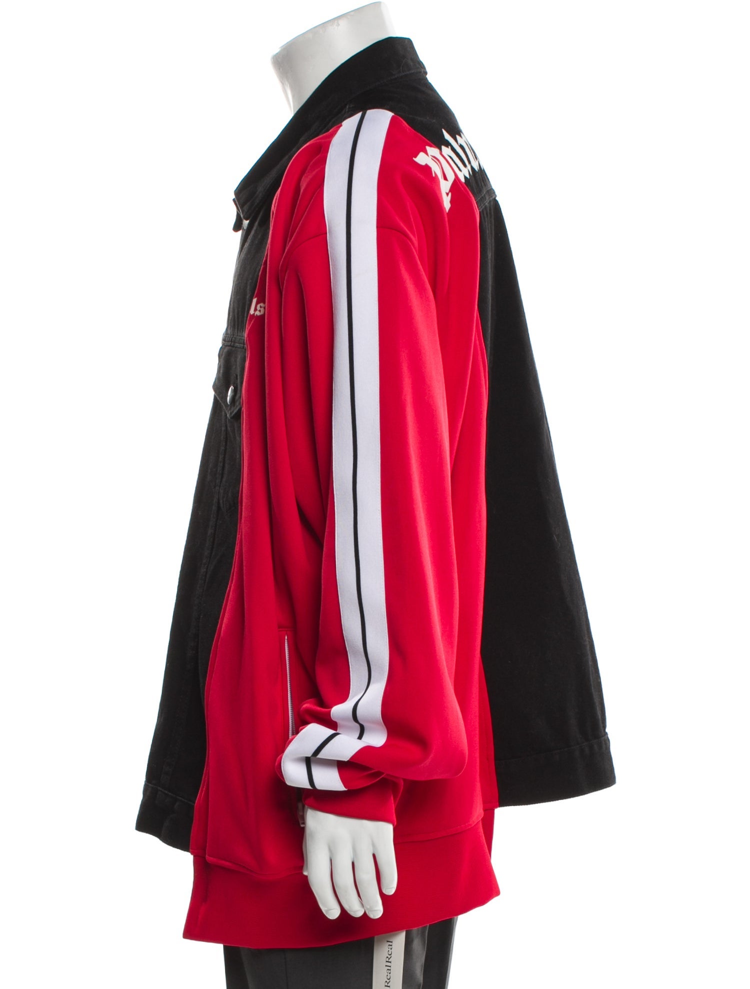 Palm Angels Colorblock Pattern Trucker Jacket