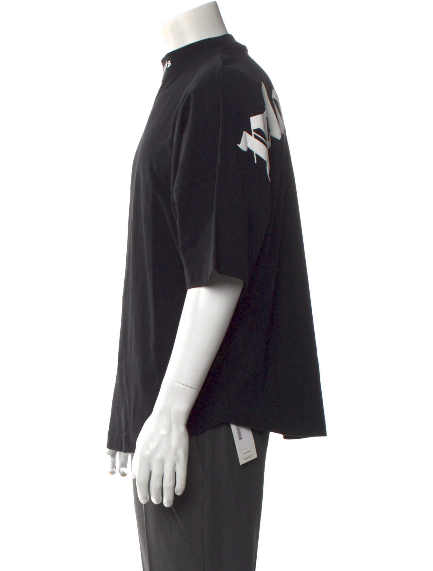 Palm Angels Graphic Print Mock Neck T-Shirt