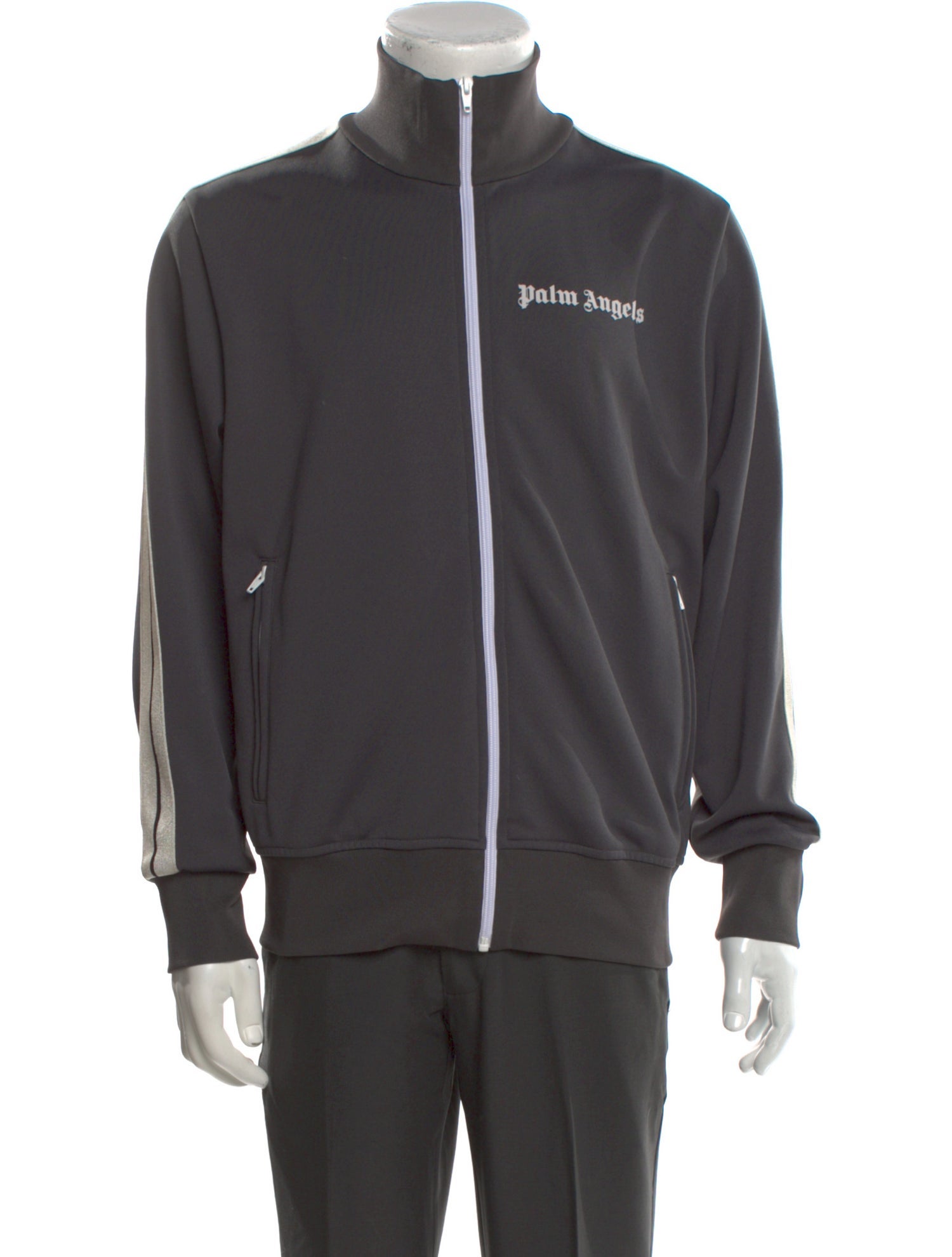 Palm Angels Graphic Print Mock Neck Sweatshirt