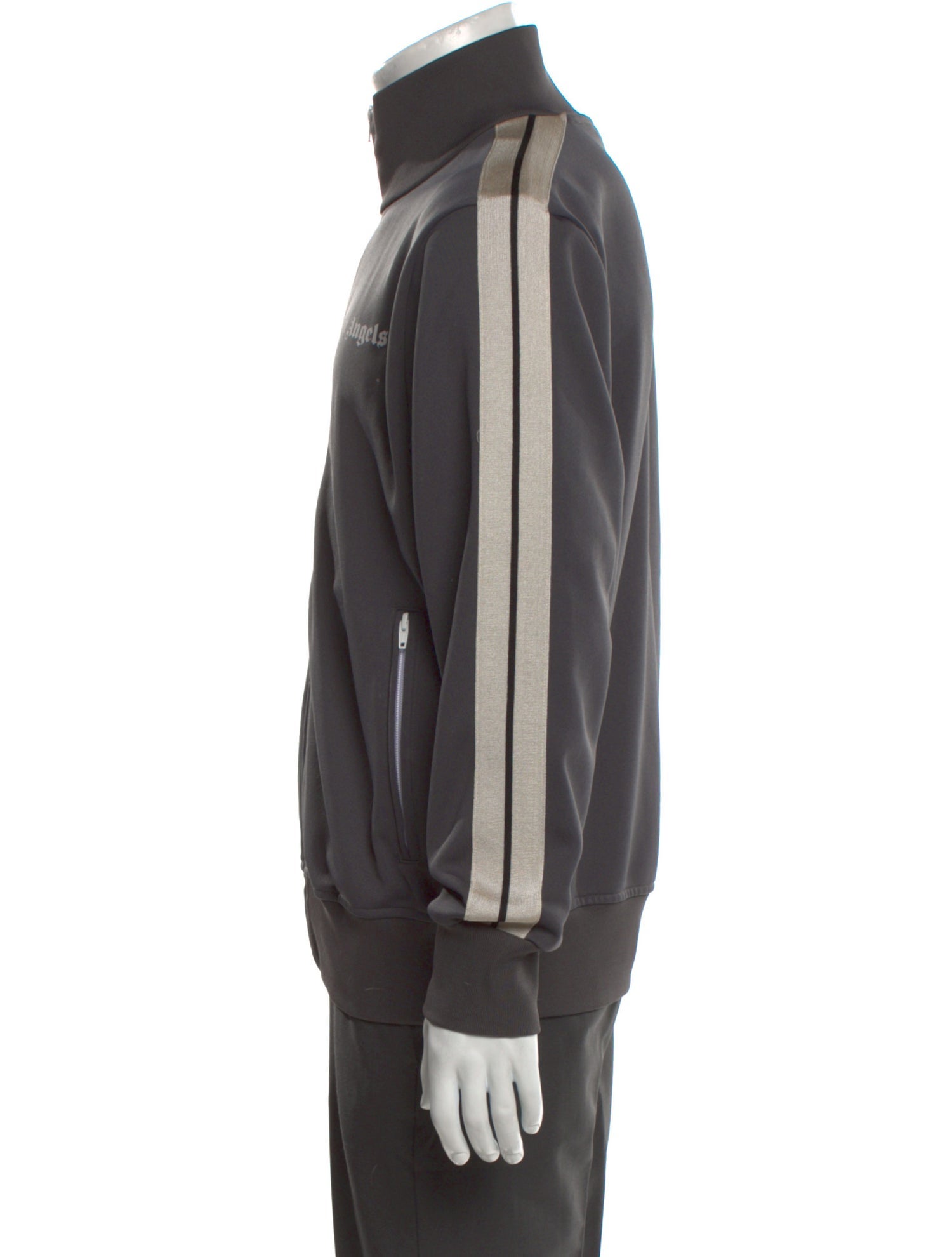 Palm Angels Graphic Print Mock Neck Sweatshirt