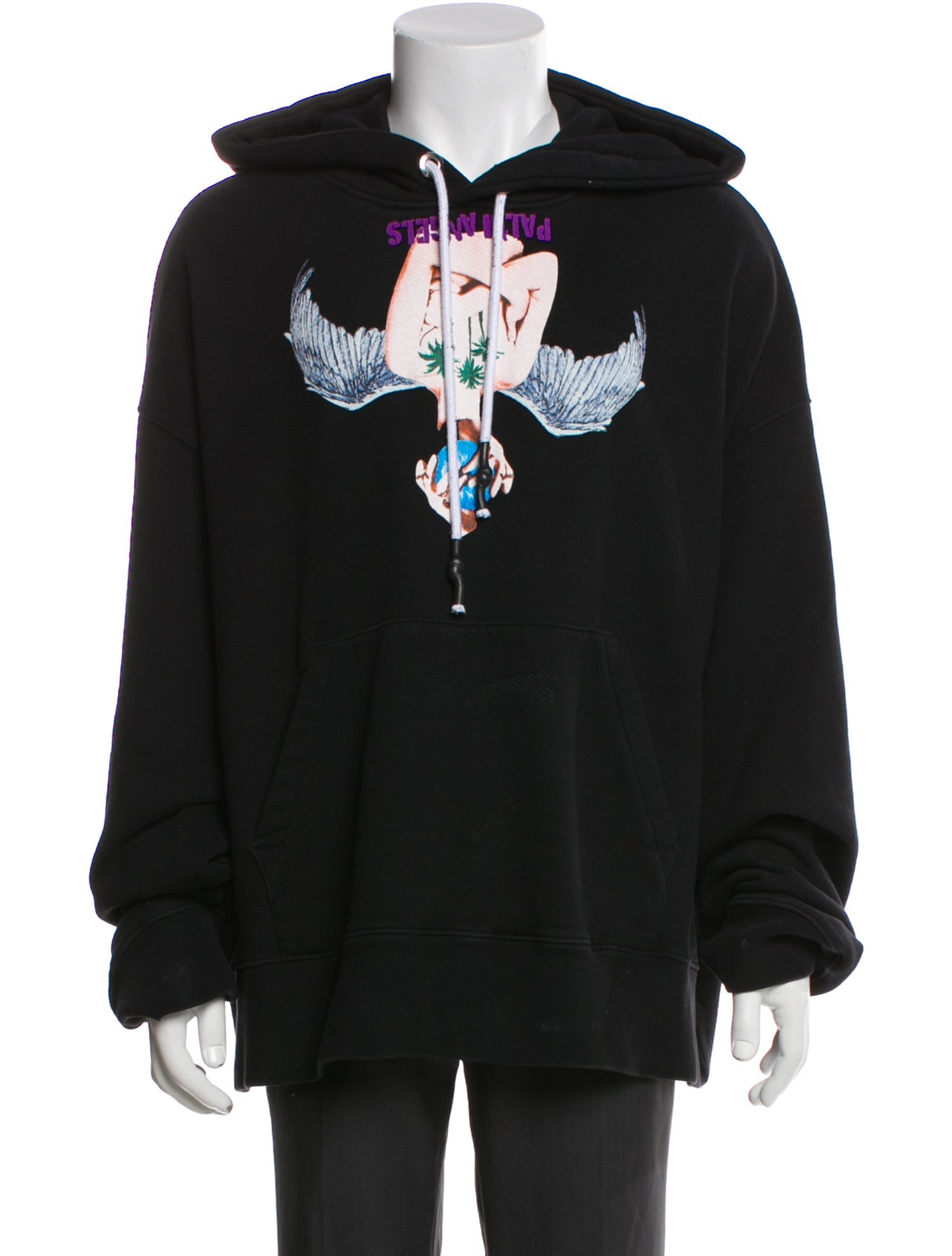 Palm Angels Graphic Print Crew Neck Hoodie