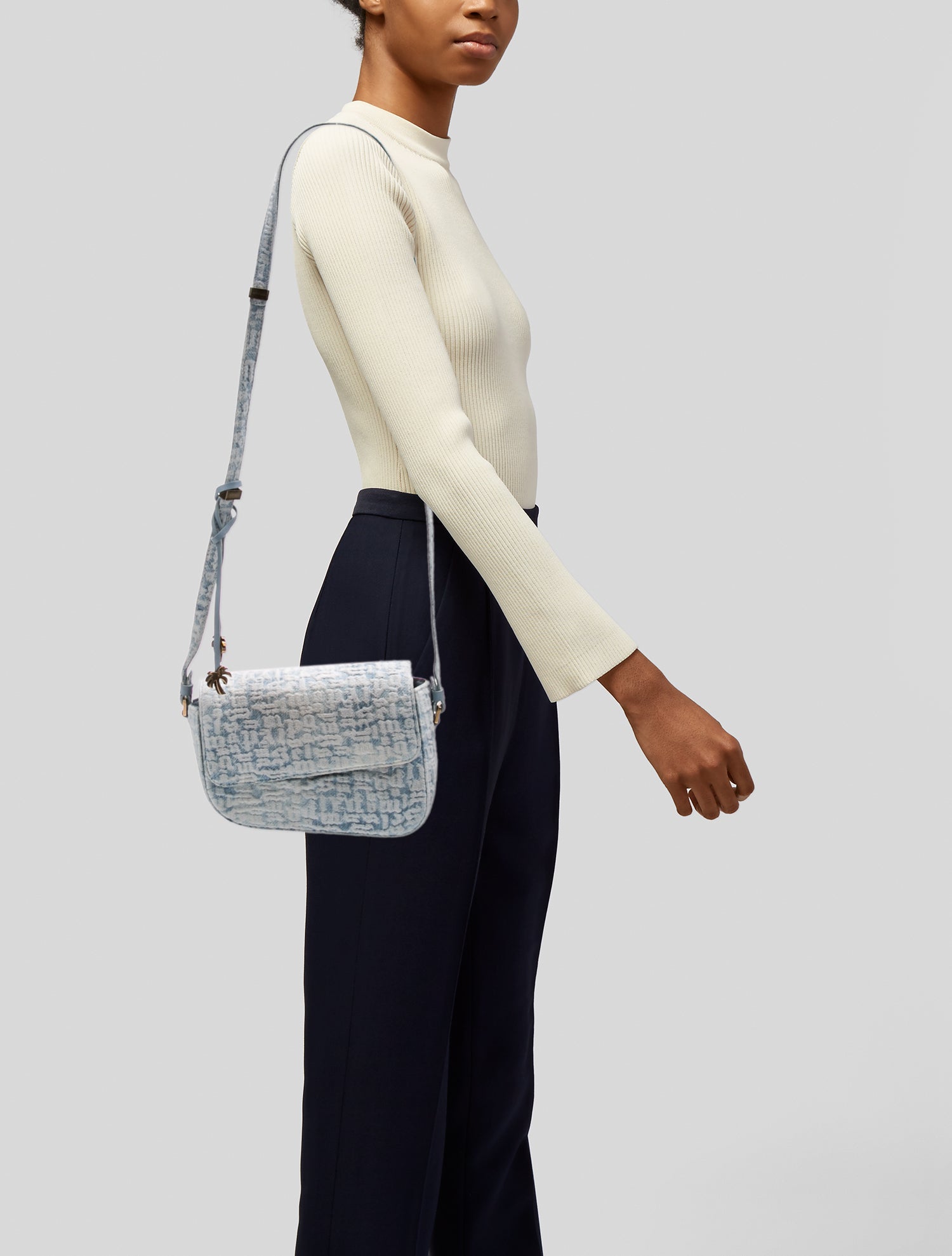 Palm Angels Denim Crossbody Bag