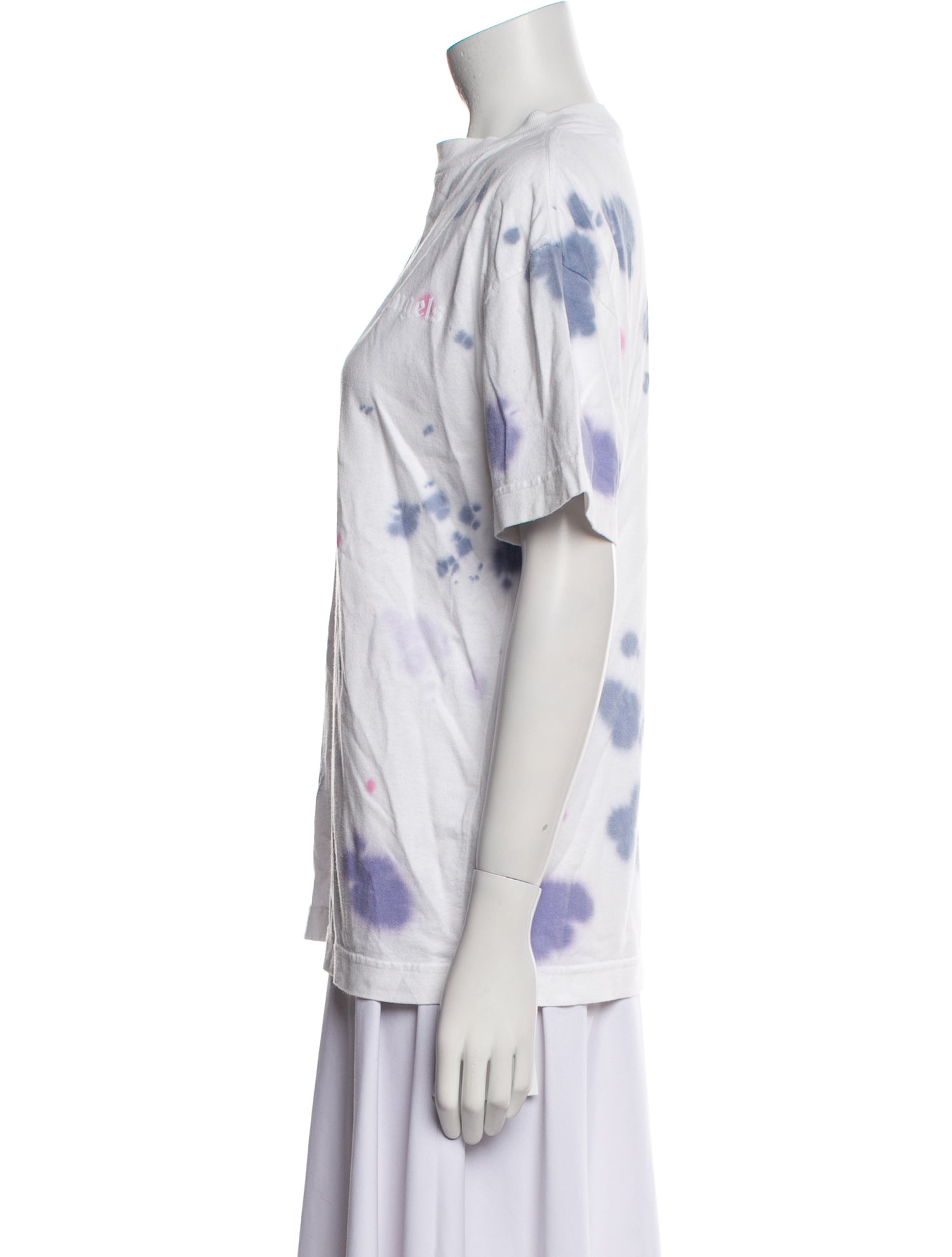 Palm Angels Printed Mock Neck T-Shirt