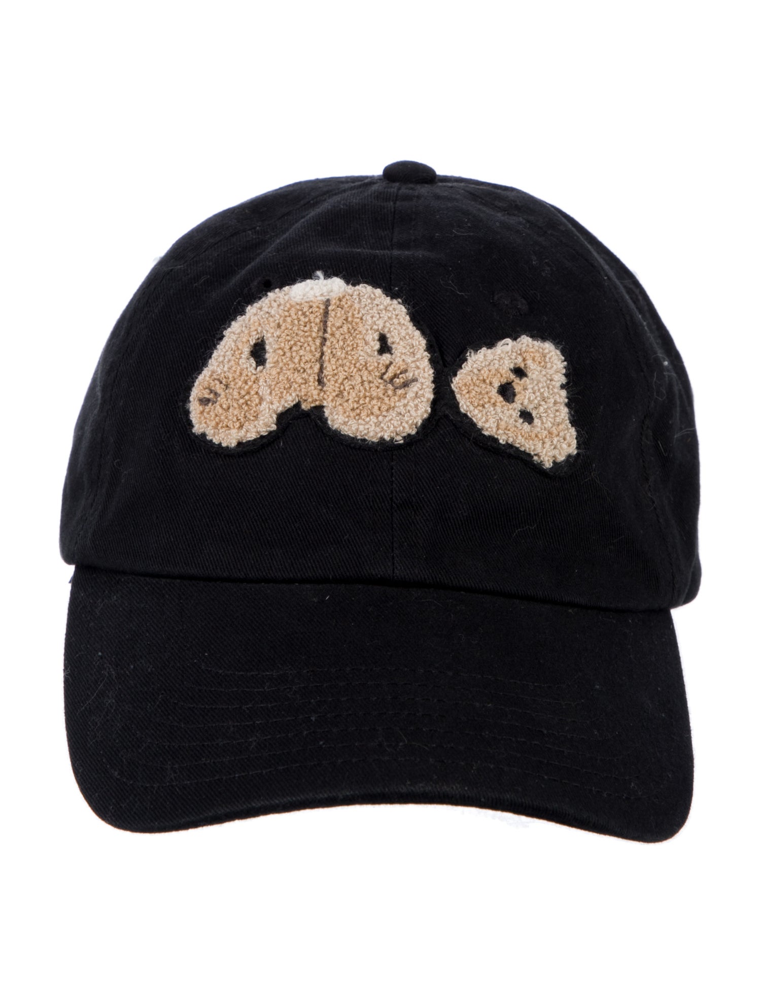 Palm Angels Men's black cotton baseball cap