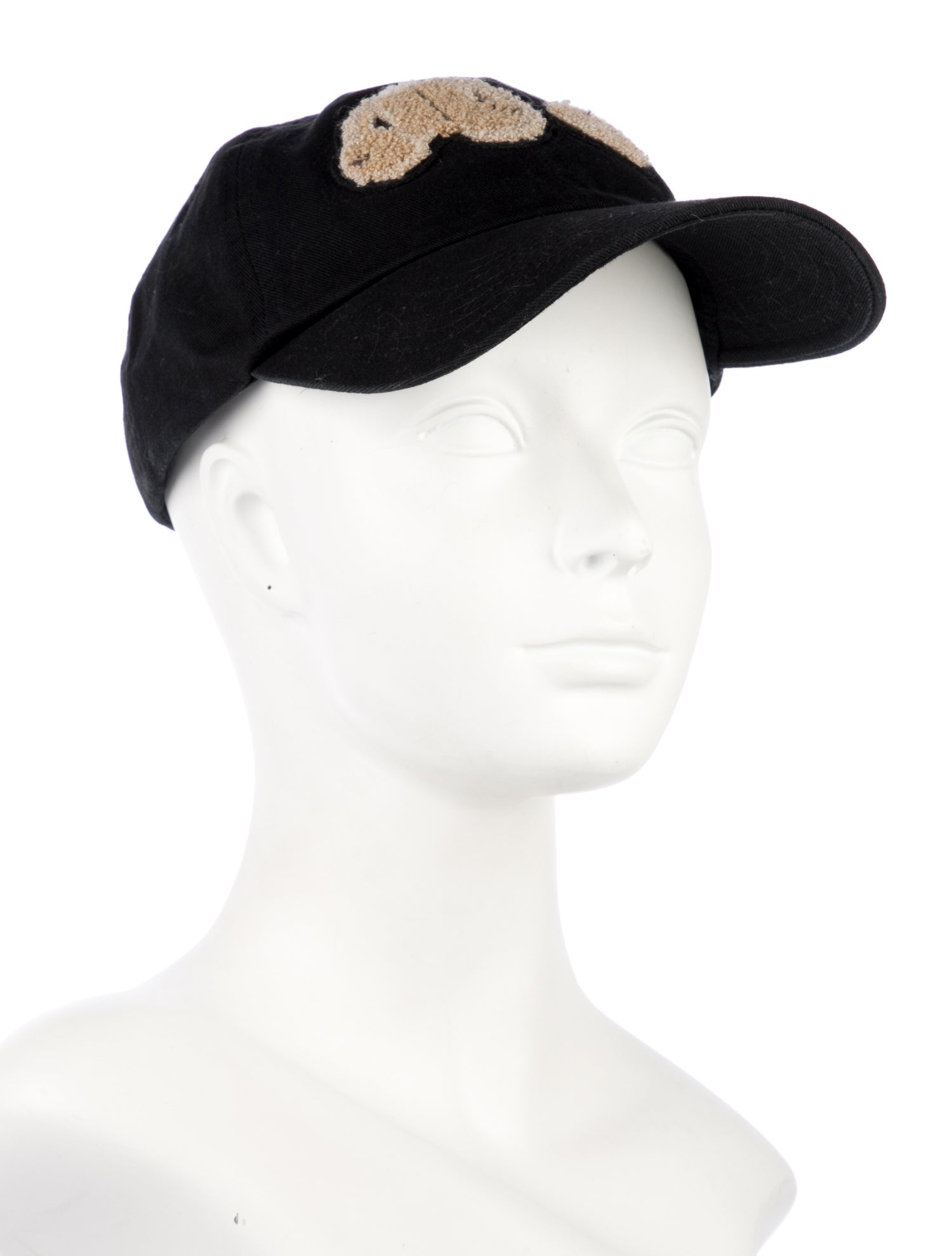 Palm Angels Men's black cotton baseball cap