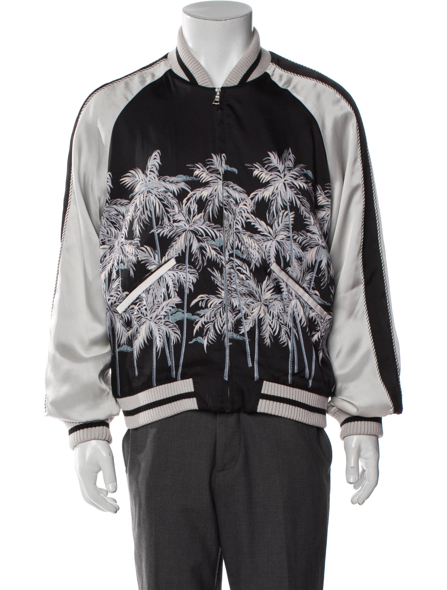 Palm Angels Graphic Print Bomber Jacket