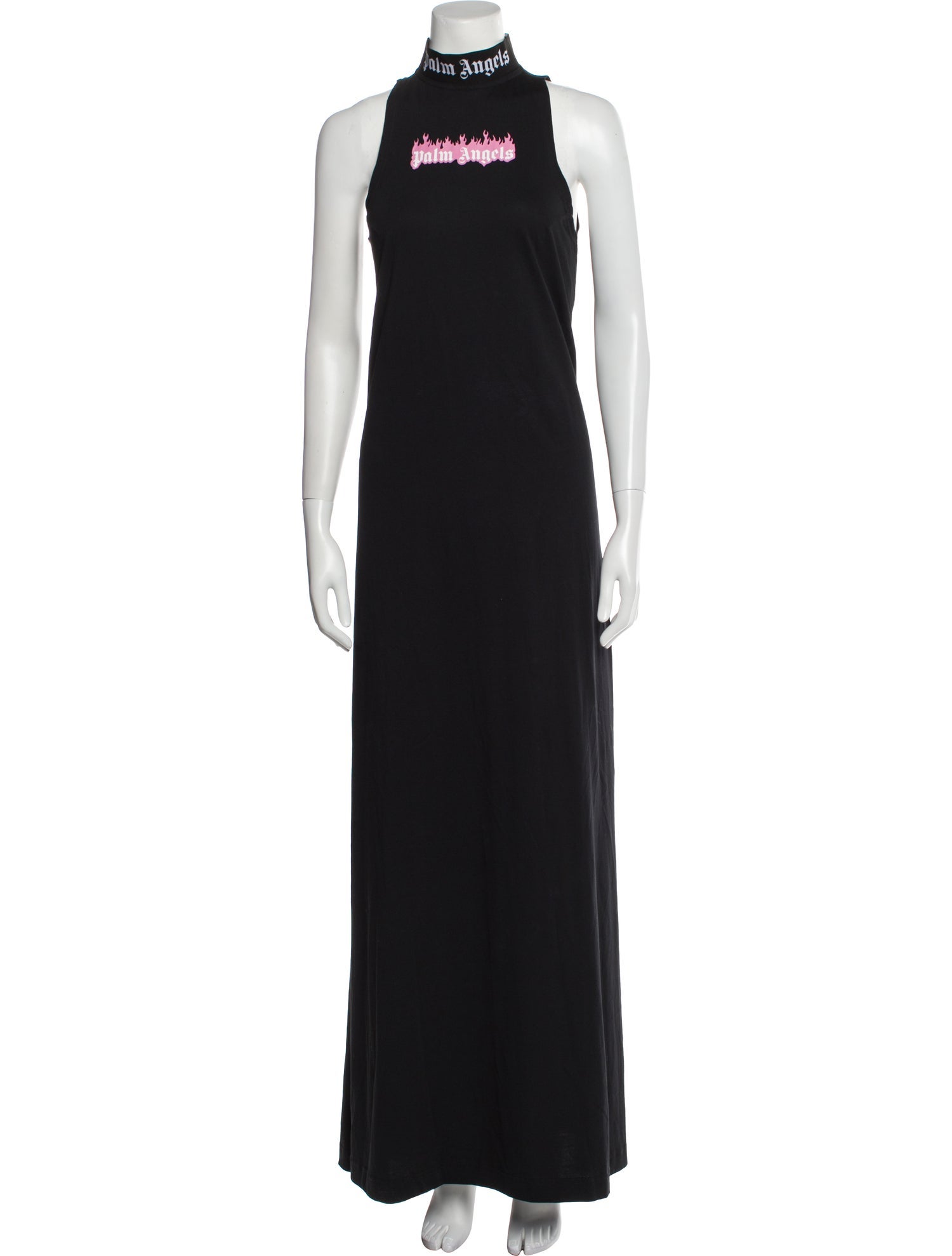 Palm Angels Mock Neck Long Dress