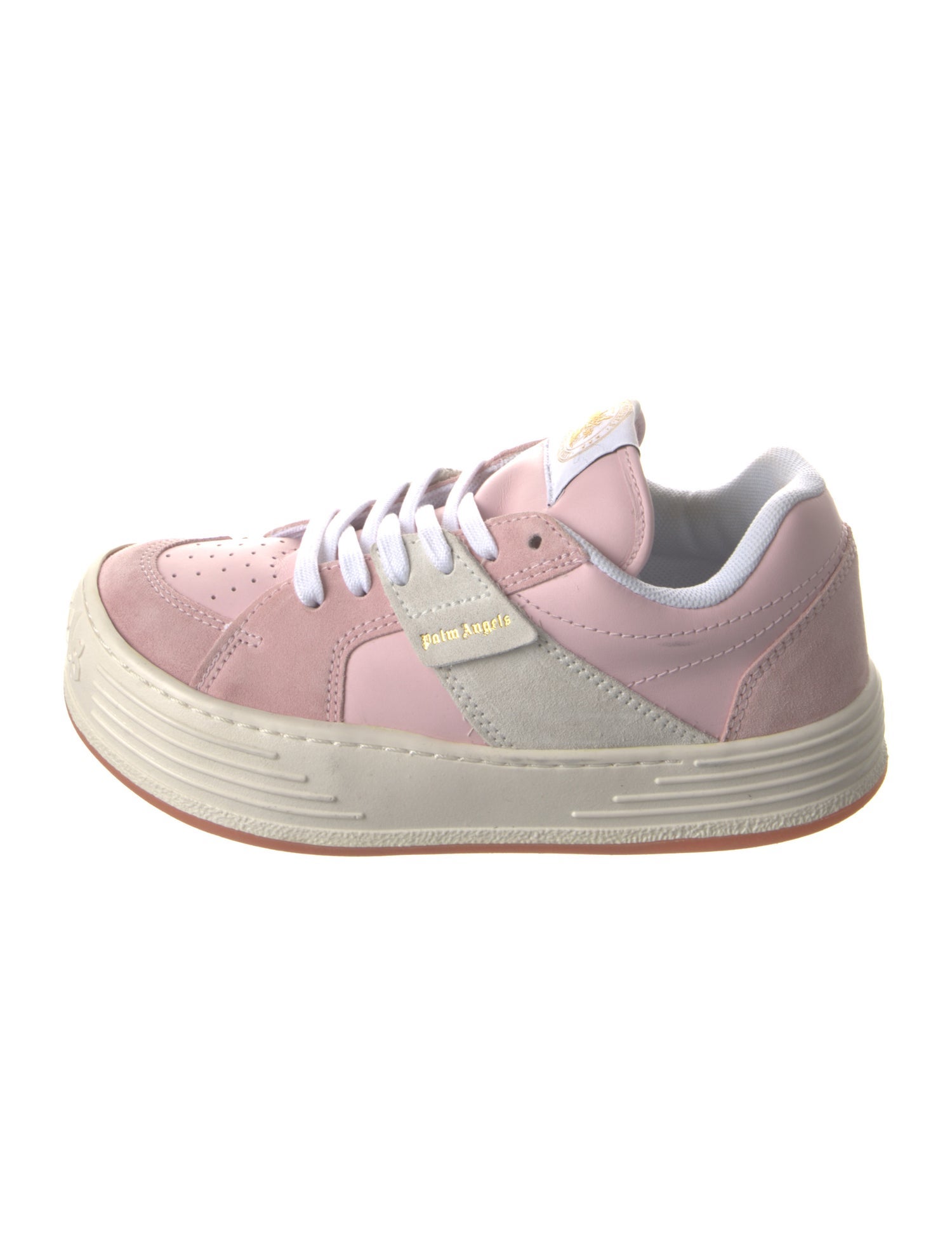 Palm Angels Suede Colorblock Pattern Sneakers