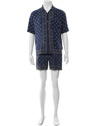 Palm Angels Paisley Print Embroidered Accent Lounge Set