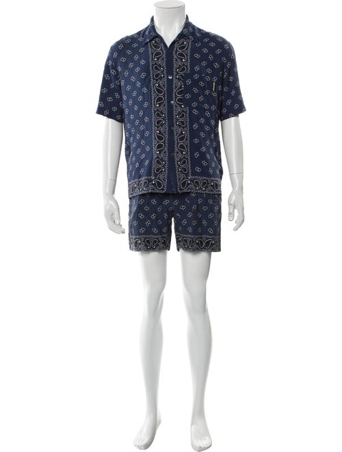 Palm Angels Paisley Print Embroidered Accent Lounge Set