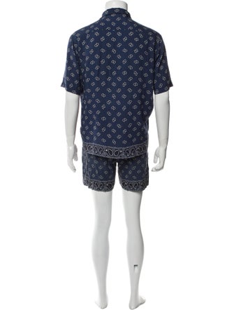 Palm Angels Paisley Print Embroidered Accent Lounge Set