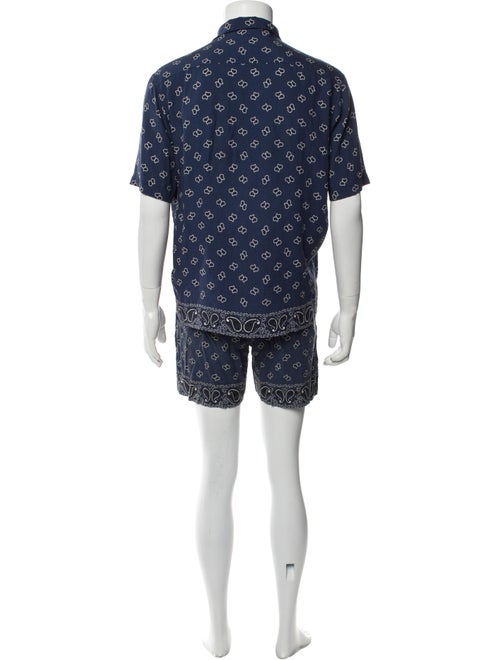 Palm Angels Paisley Print Embroidered Accent Lounge Set