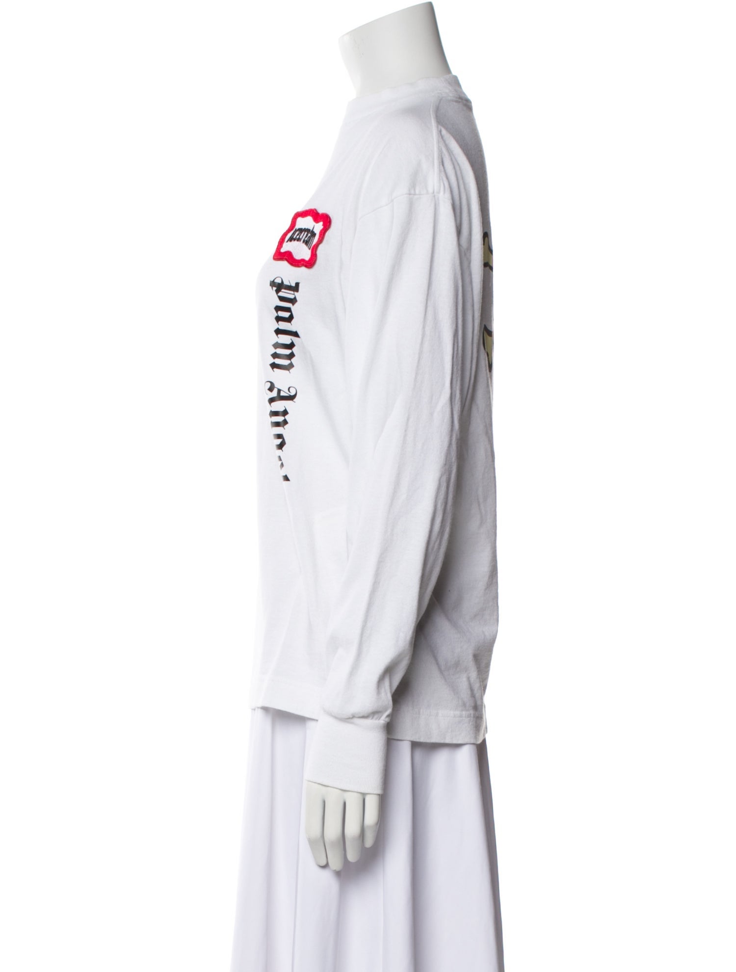 Palm Angels Graphic Print Mock Neck Sweatshirt