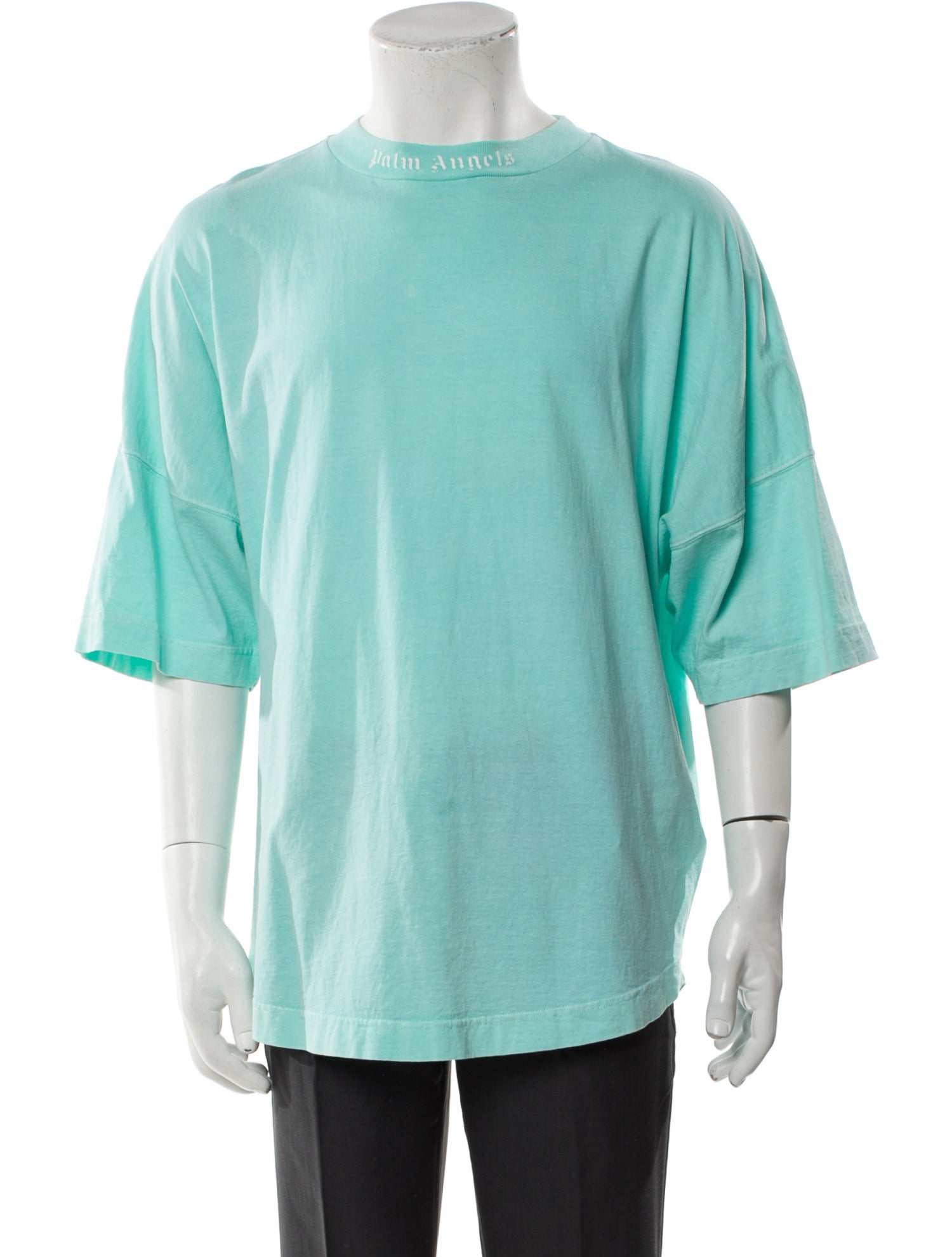 Palm Angels Mock Neck Three-Quarter Sleeve T-Shirt