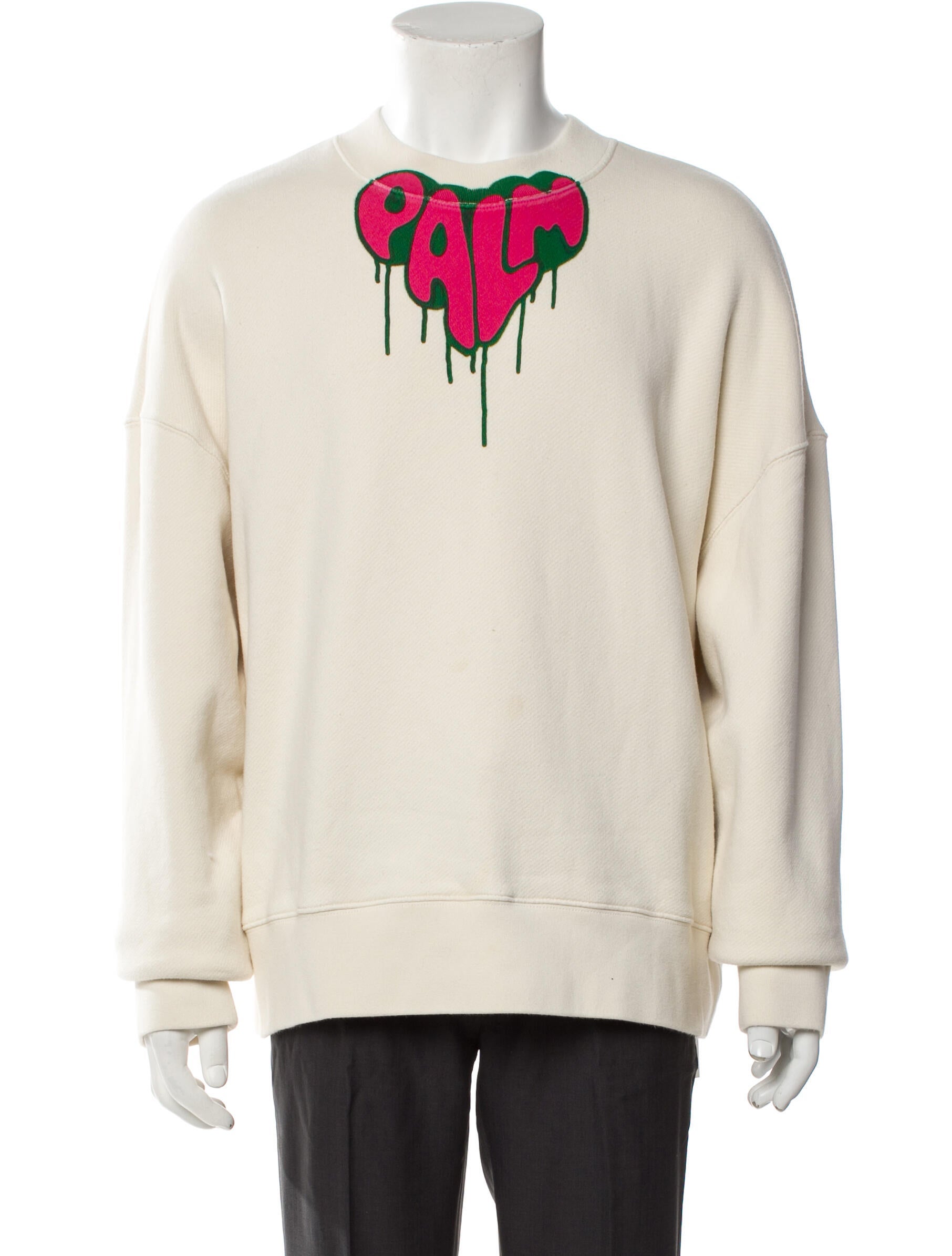 Palm Angels Graphic Print Crew Neck Sweatshirt