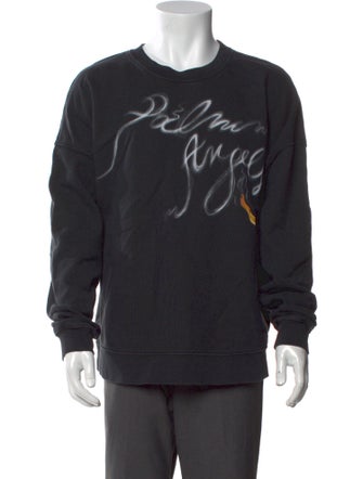 Palm Angels Graphic Print Crew Neck Sweatshirt