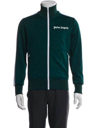 Palm Angels Graphic Print Turtleneck Cardigan