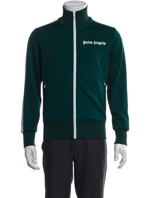 Palm Angels Graphic Print Turtleneck Cardigan