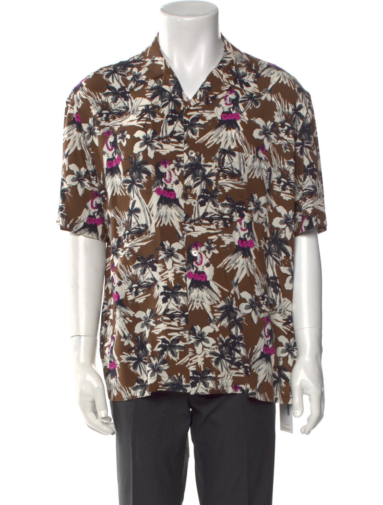 Palm Angels Floral Print Short Sleeve Shirt w/ Tags