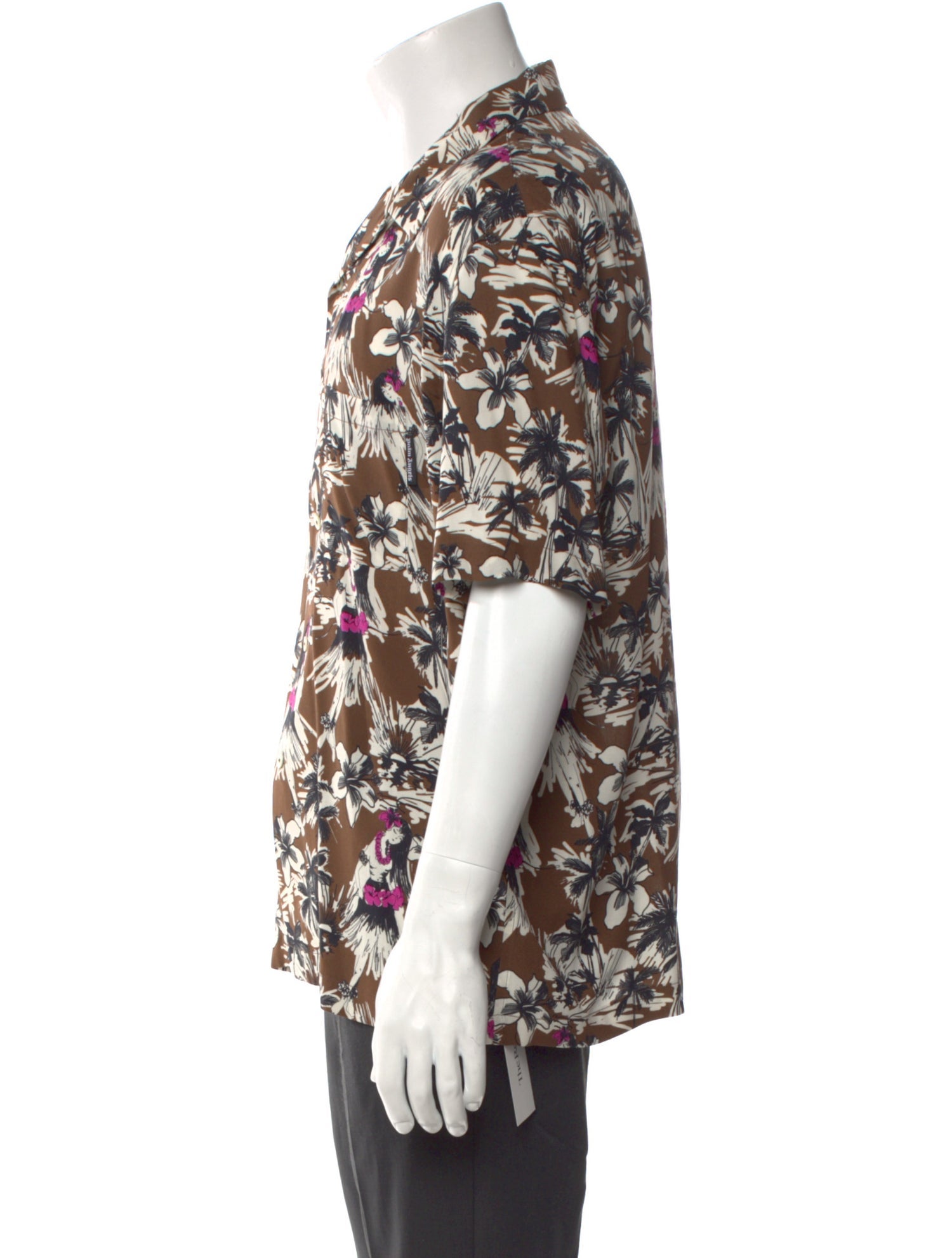 Palm Angels Floral Print Short Sleeve Shirt w/ Tags