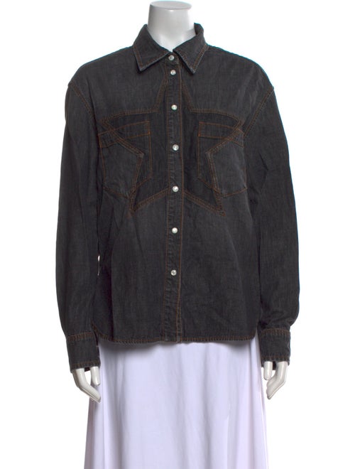 Palm Angels Long Sleeve Button-Up Top