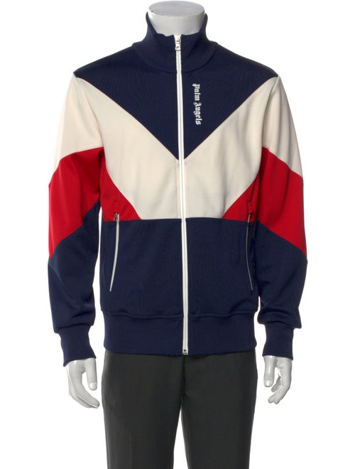 Palm Angels Colorblock Pattern Turtleneck Sweatshirt