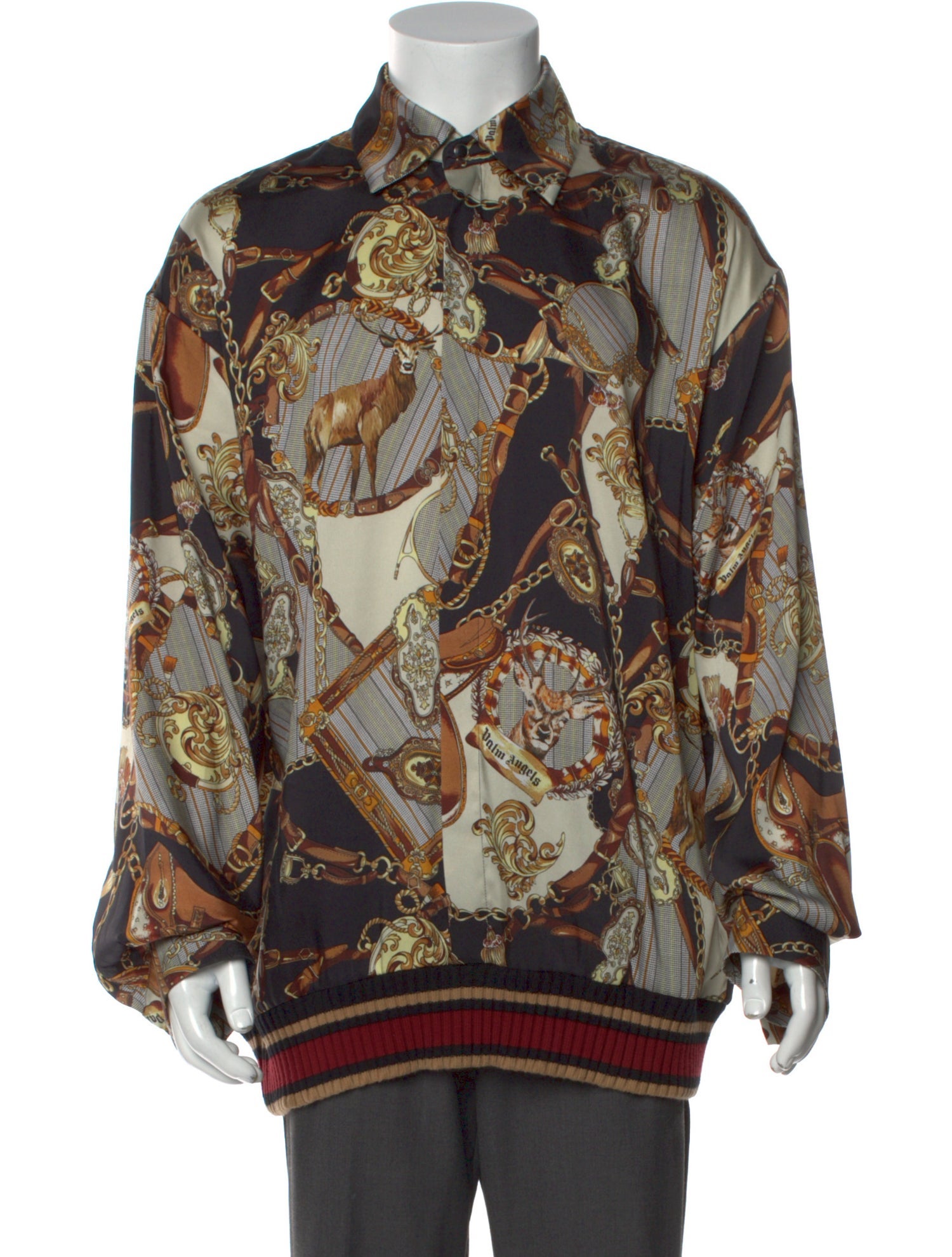 Palm Angels Floral Print Long Sleeve Shirt