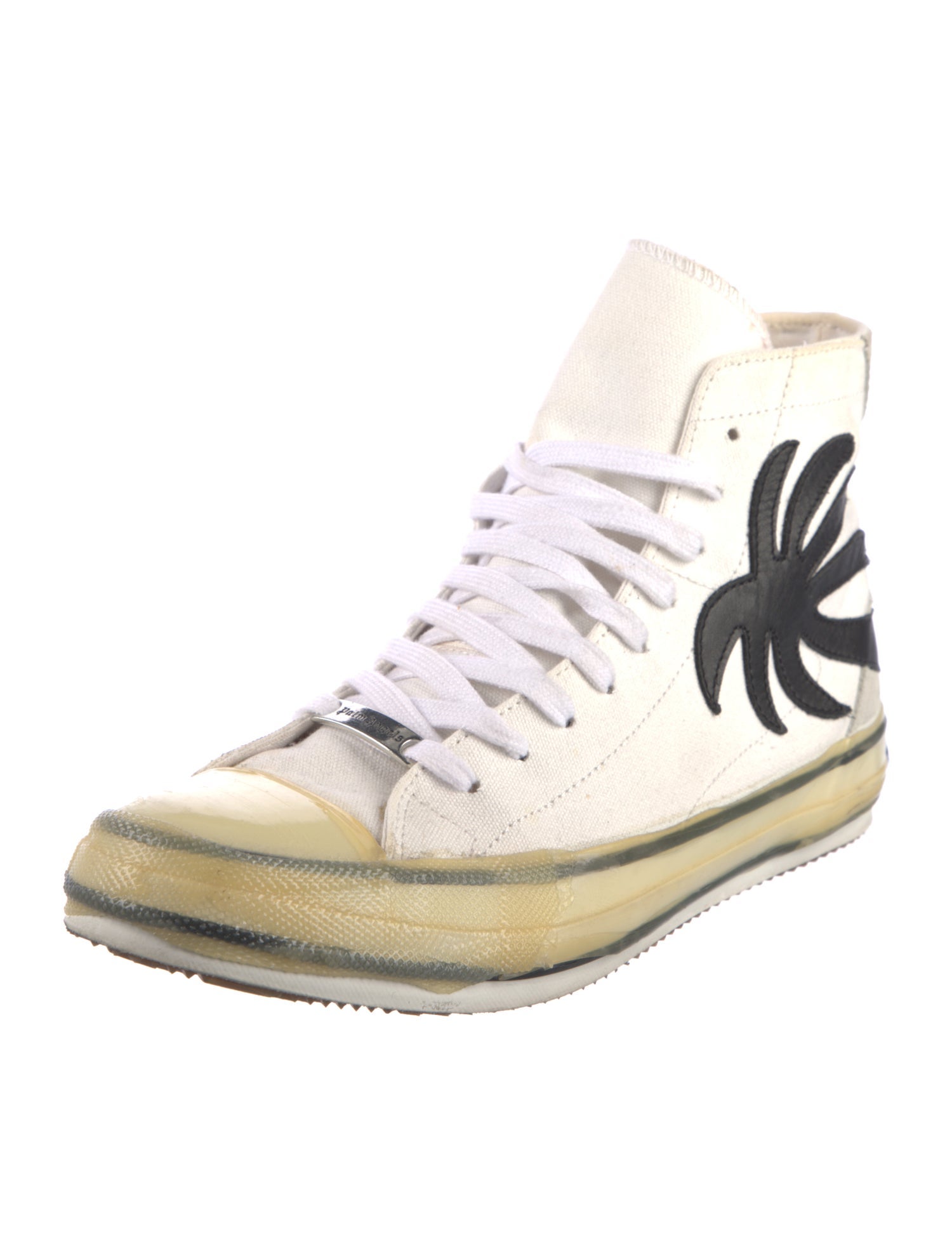 Palm Angels Canvas Colorblock Pattern Sneakers