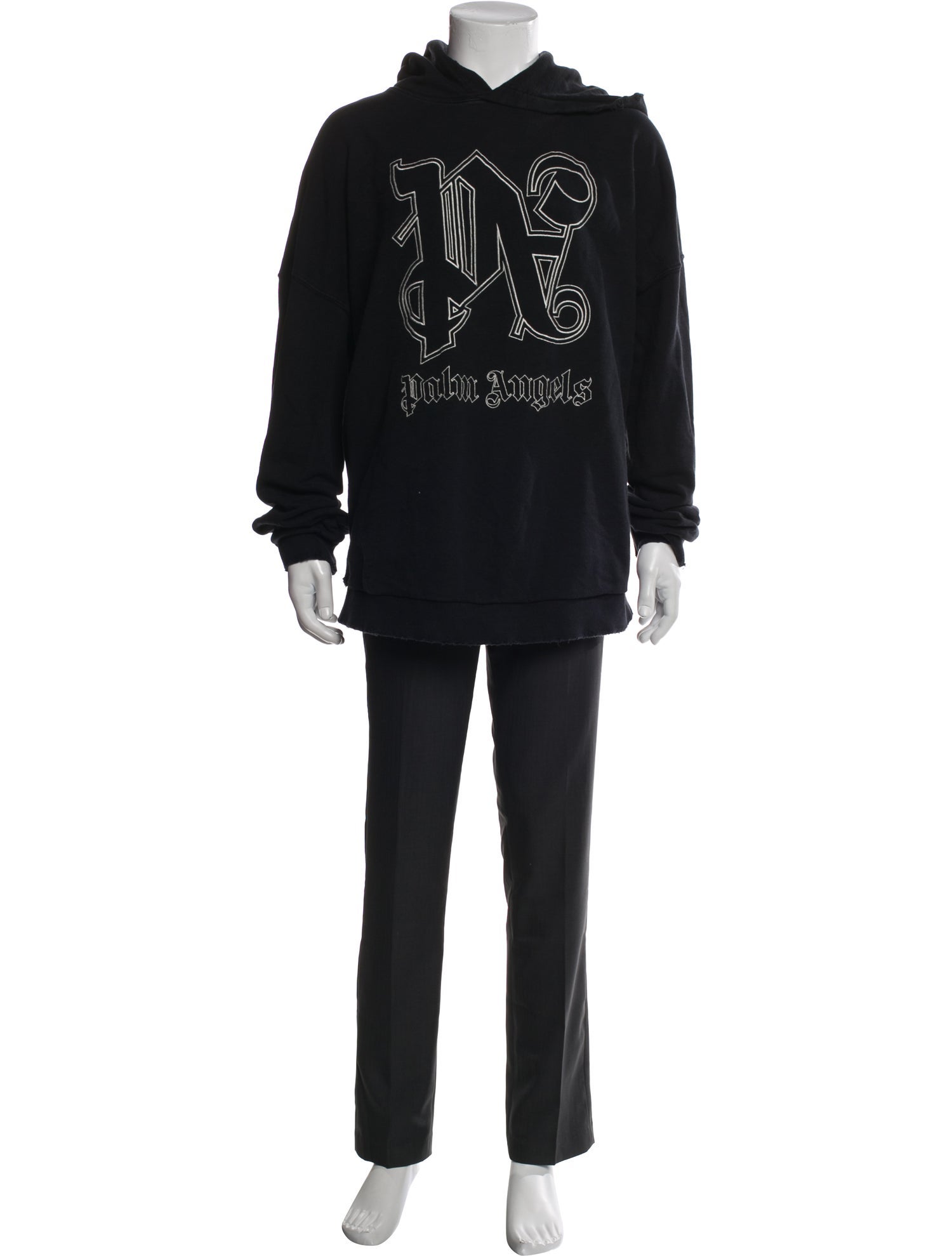 Palm Angels Graphic Print Crew Neck Hoodie