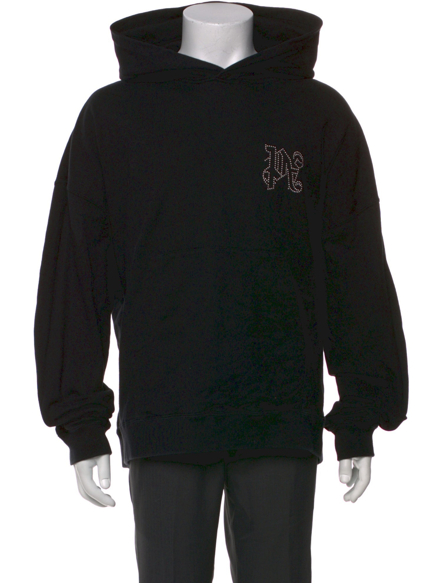 Palm Angels Graphic Print Mock Neck Hoodie