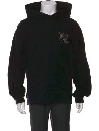 Palm Angels Graphic Print Mock Neck Hoodie