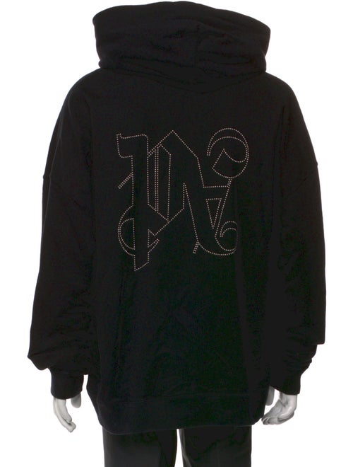 Palm Angels Graphic Print Mock Neck Hoodie