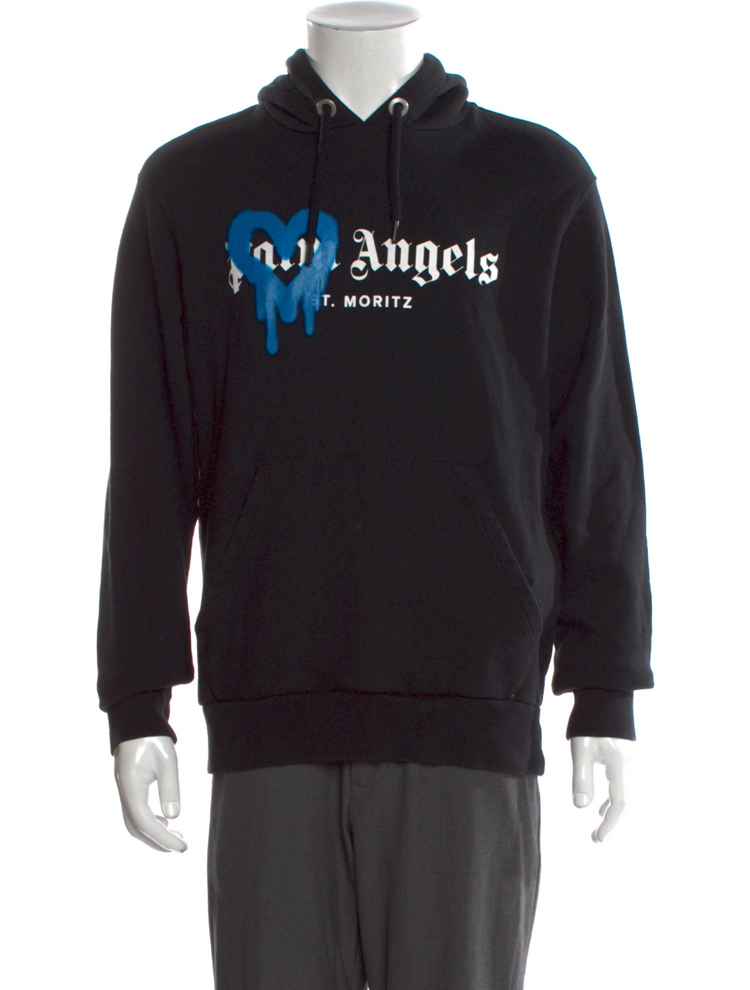 Palm Angels Graphic Print Crew Neck Hoodie