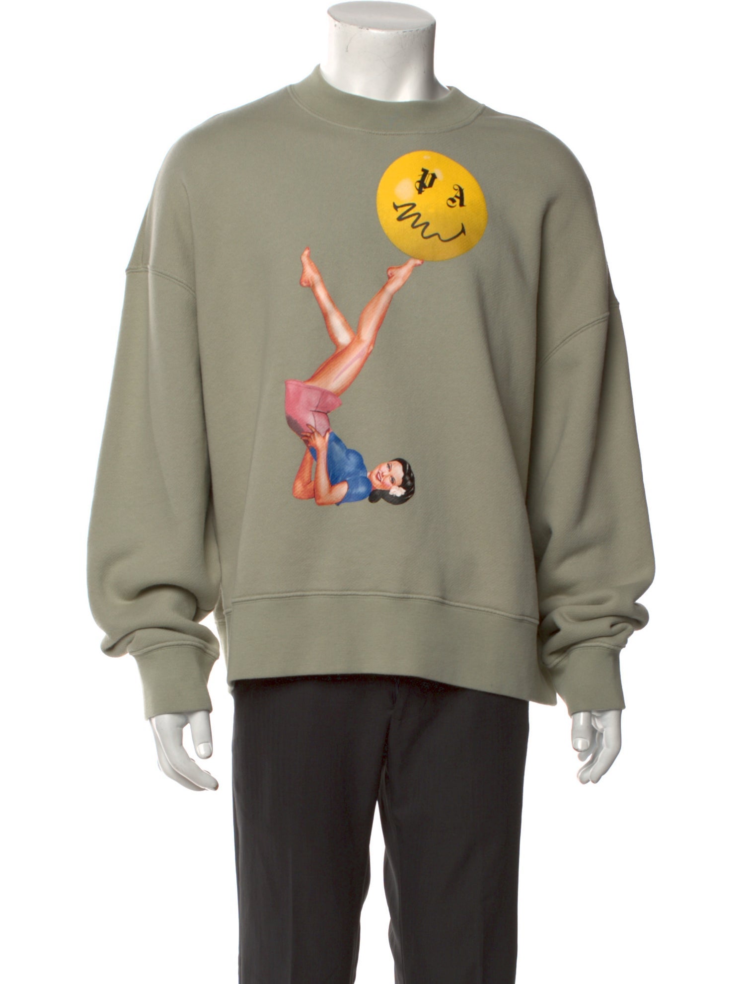 Palm Angels Graphic Print Crew Neck Pullover w/ Tags