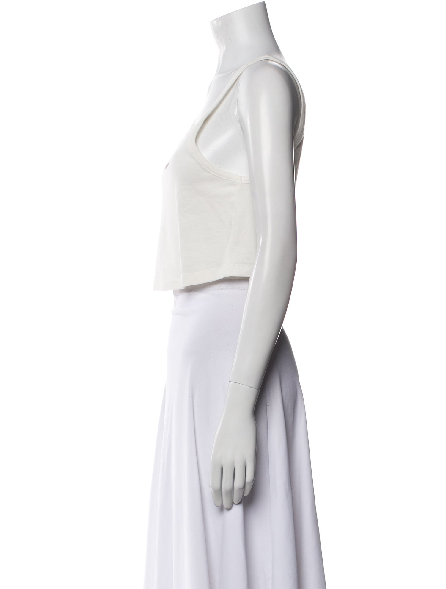 Palm Angels Graphic Print Scoop Neck Crop Top