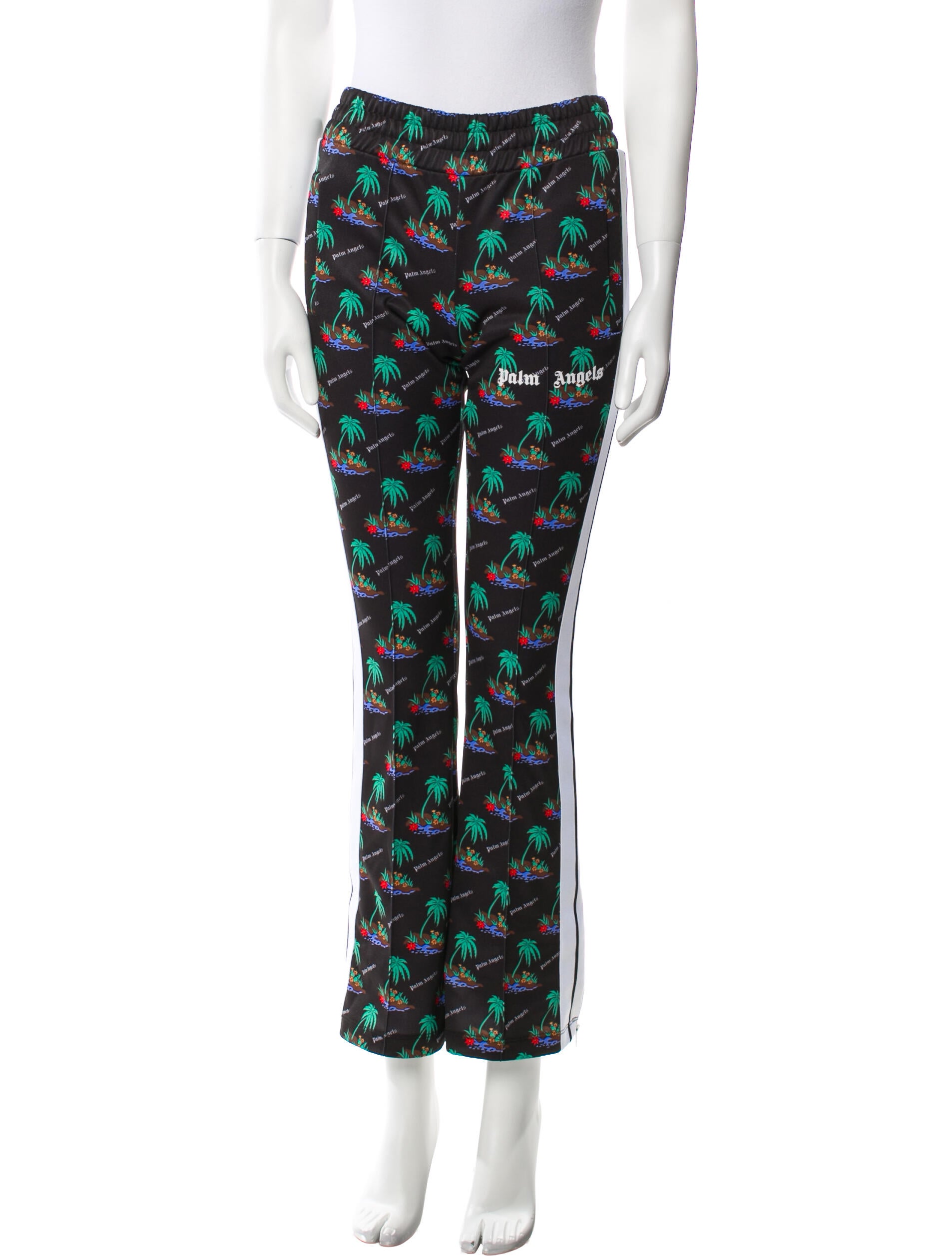 Palm Angels Floral Print Wide Leg Pants