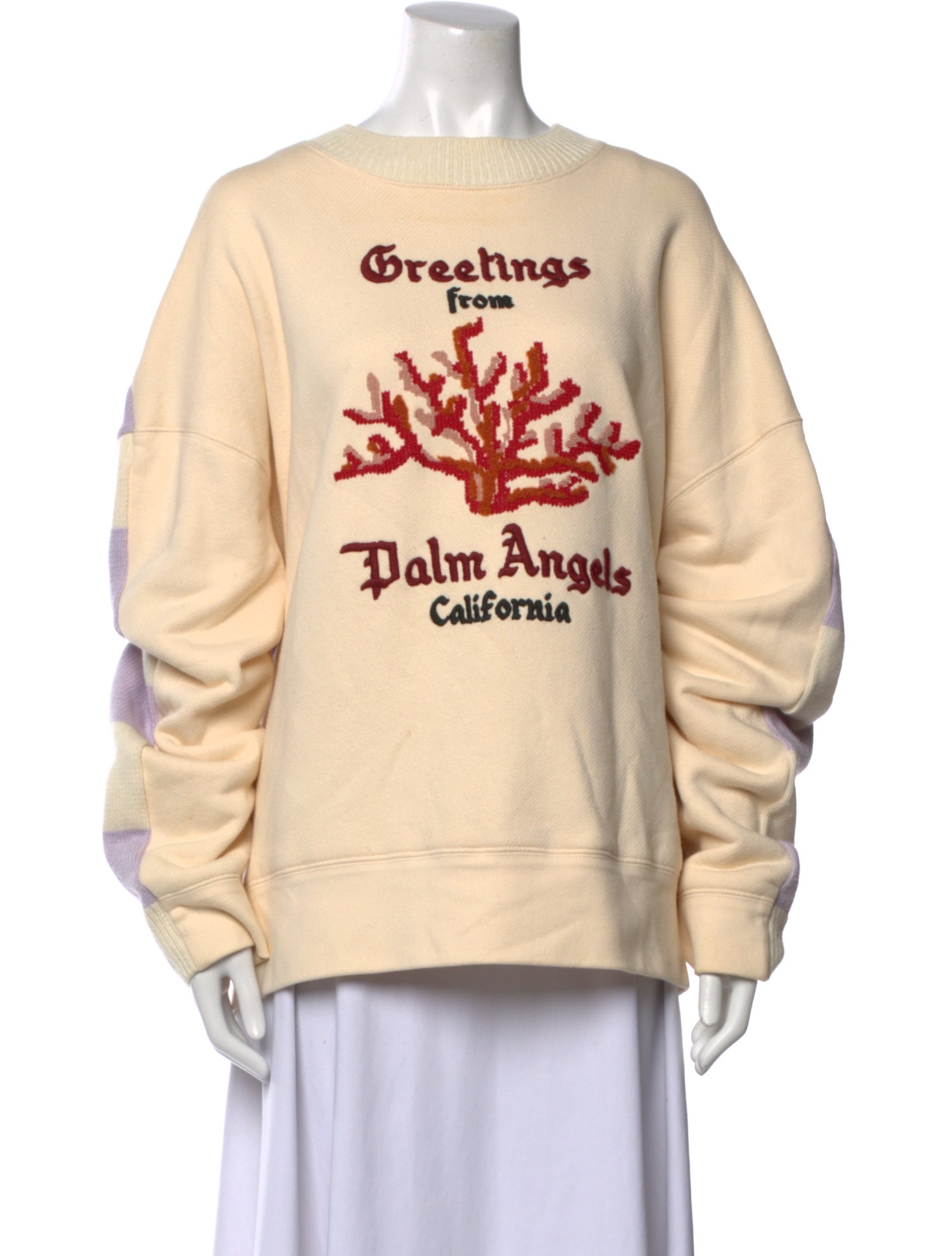 Palm Angels Graphic Print Bateau Neckline Sweater