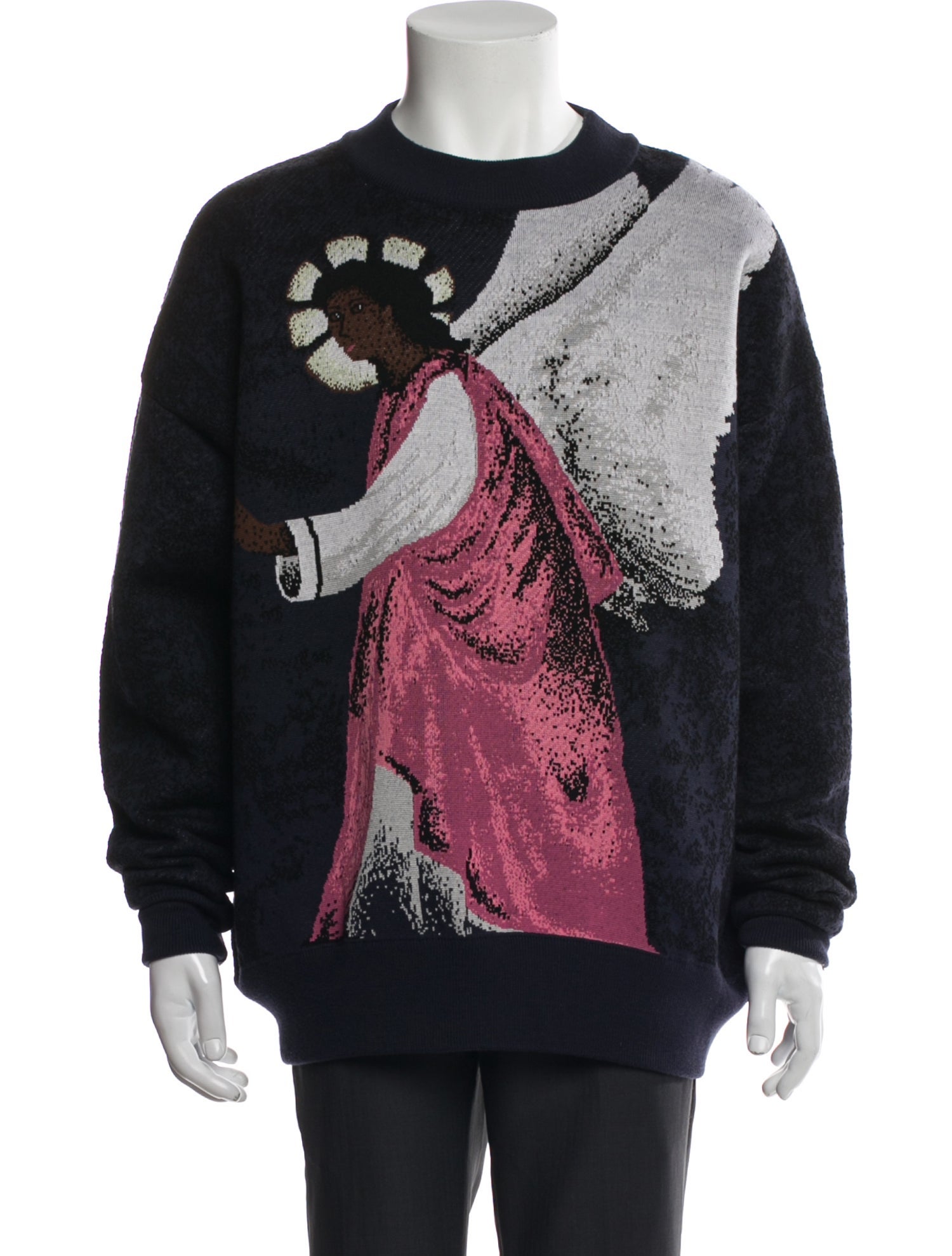 Palm Angels Virgin Wool Graphic Print Pullover