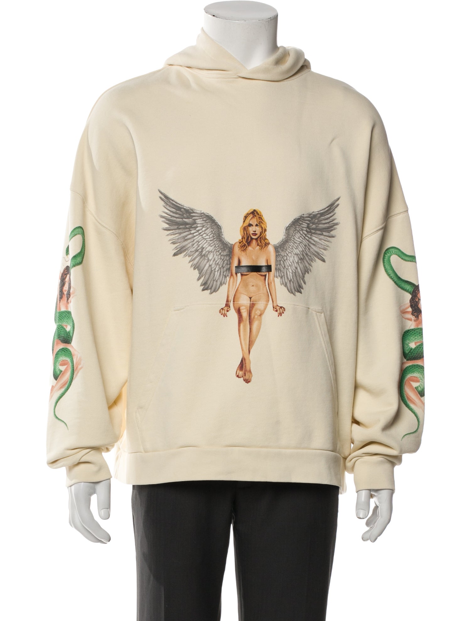 Palm Angels Graphic Print Crew Neck Hoodie