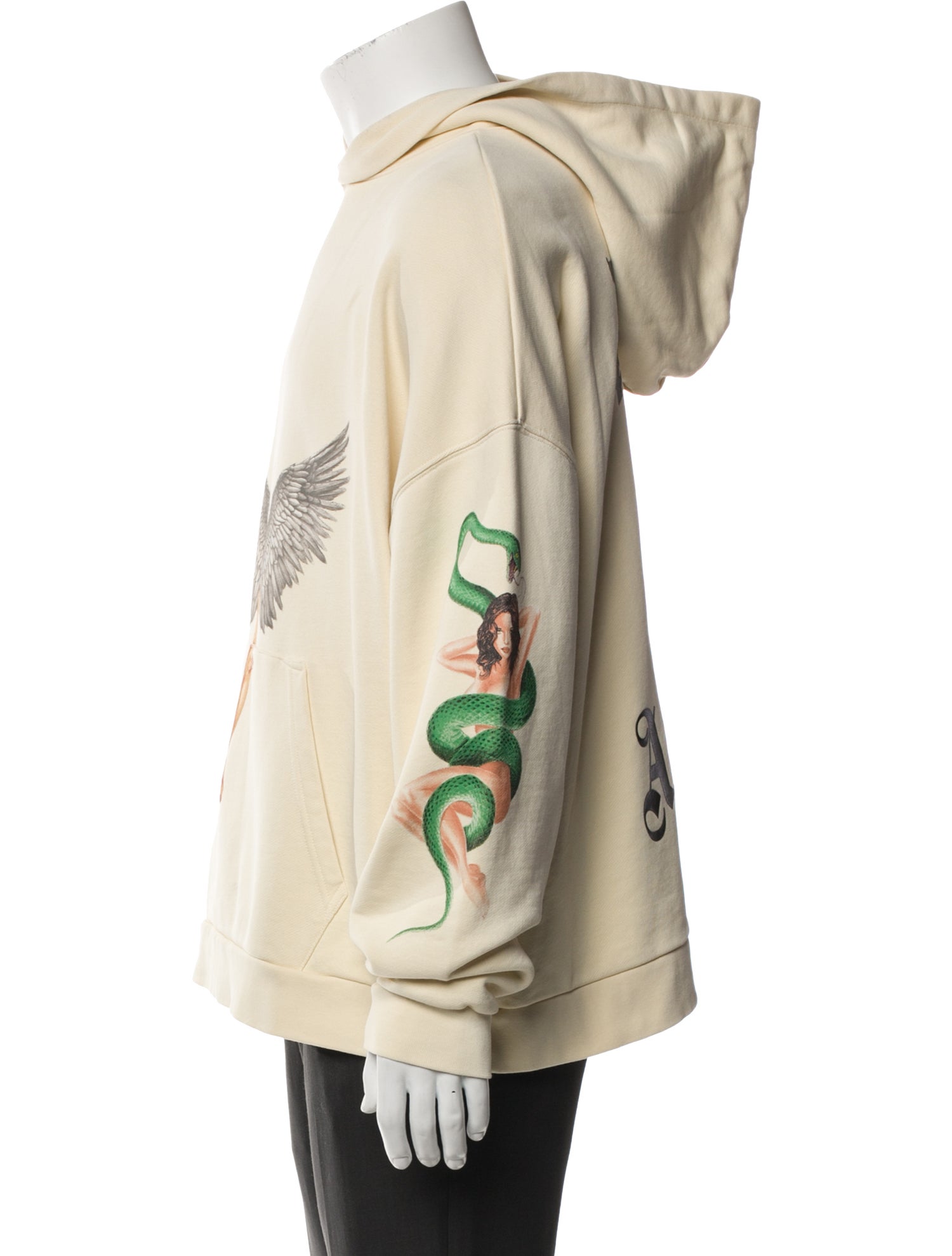 Palm Angels Graphic Print Crew Neck Hoodie