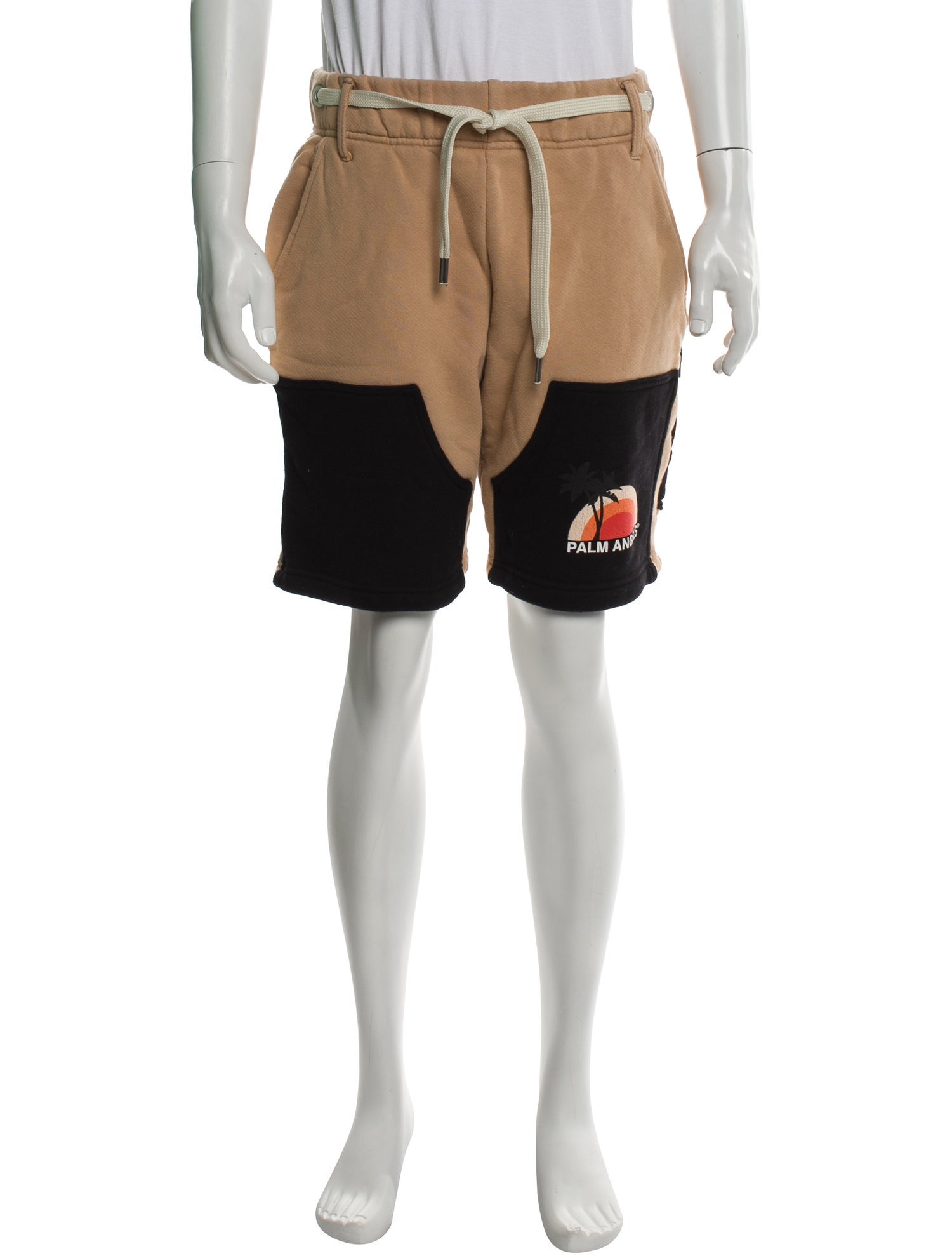 Palm Angels Colorblock Pattern Jogger Shorts w/ Tags