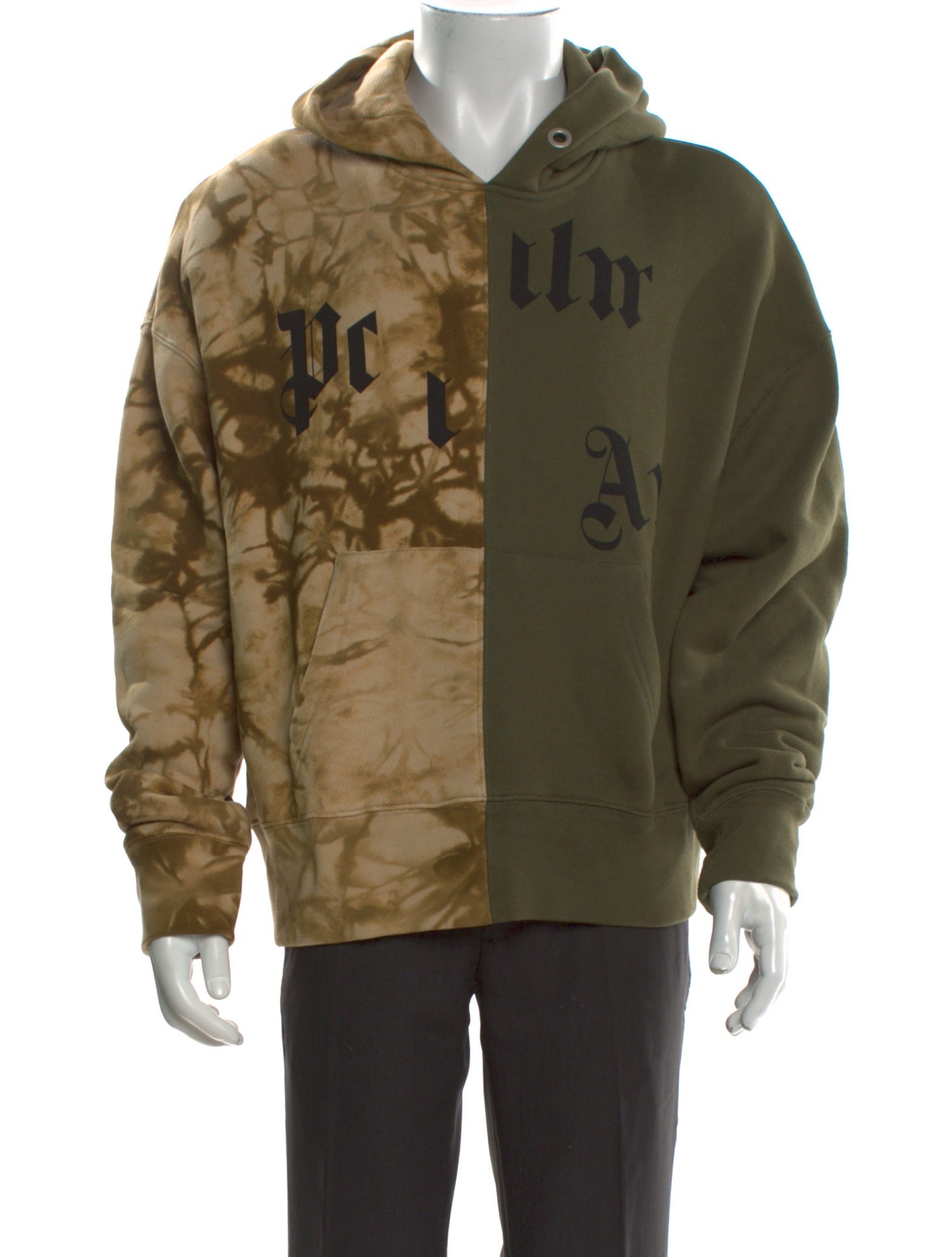 Palm Angels Colorblock Pattern Crew Neck Hoodie w/ Tags
