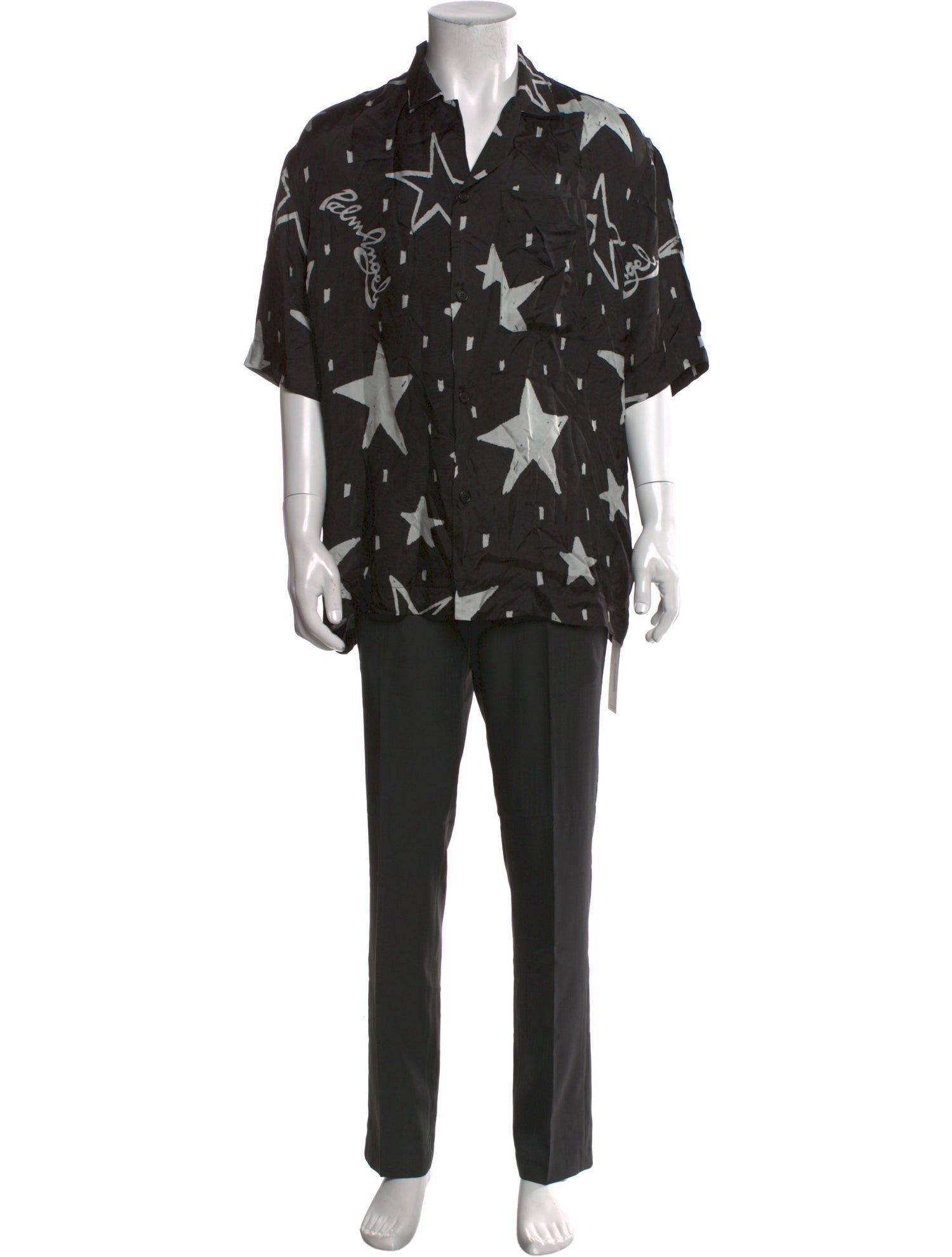 Palm Angels Printed Three-Quarter Sleeve Shirt
