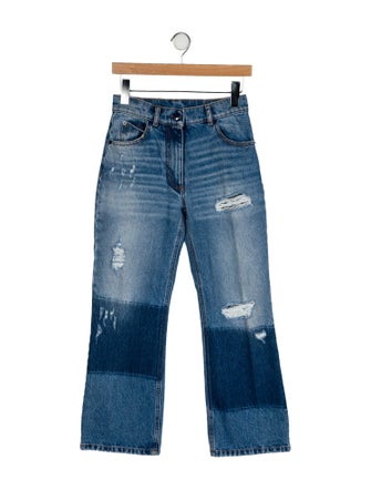 Palm Angels Mid-Rise Wide Leg Jeans