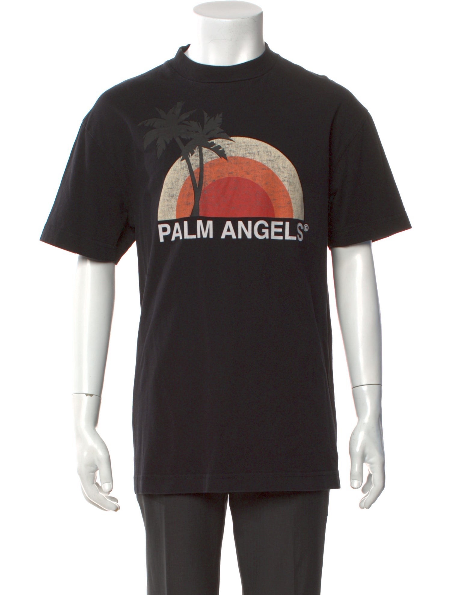Palm Angels Graphic Print Crew Neck T-Shirt