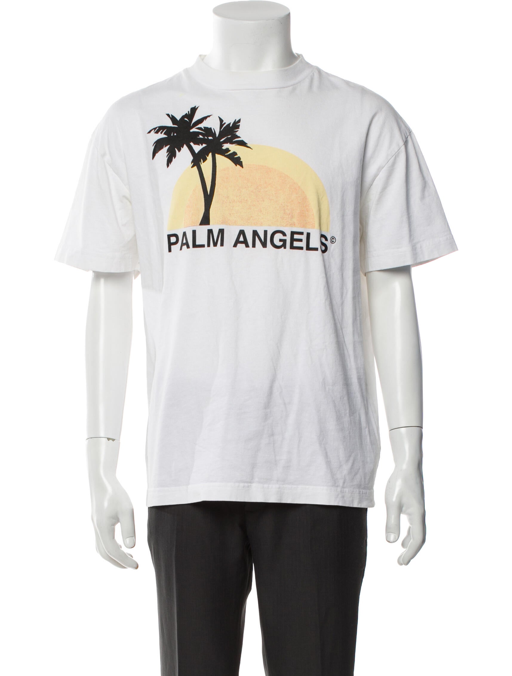 Palm Angels Graphic Print Crew Neck T-Shirt