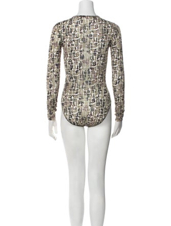 Palm Angels Printed Crew Neck Bodysuit