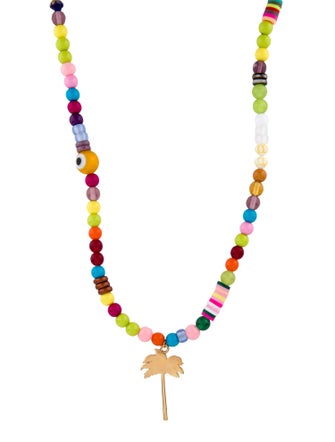Palm Angels Bead Pendant Necklace